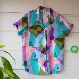 {Vintage} Geometrical Button Down!